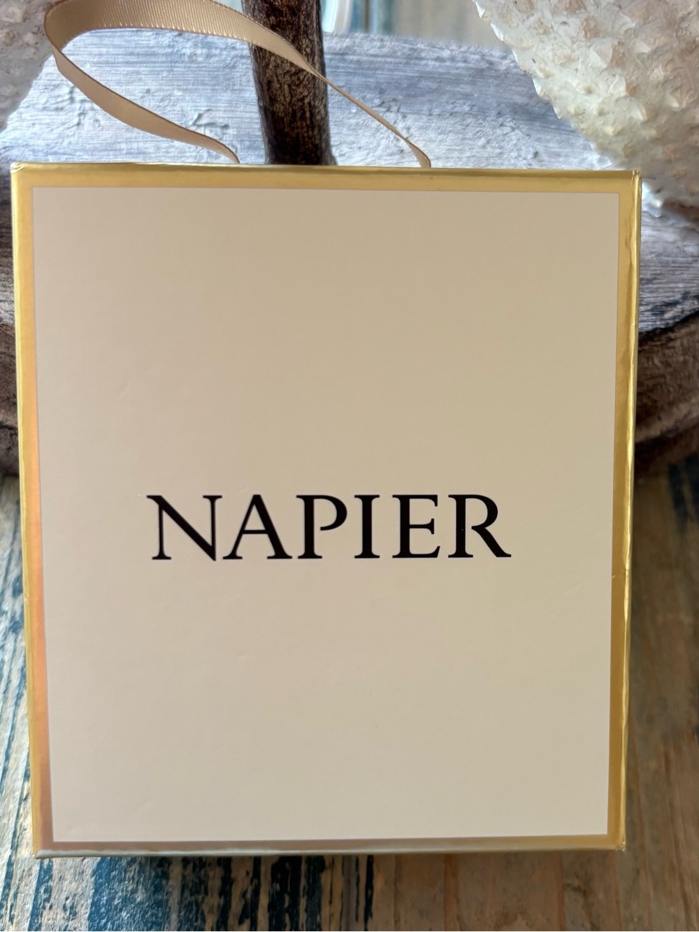 Napier Gold-Tone Floral Charm Bracelet and Earring Set - Picture 4 of 4
